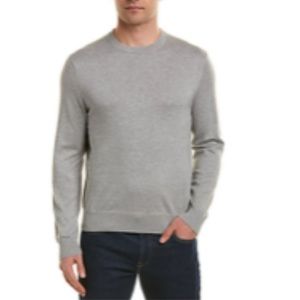 Gray Brooks Brothers Cotton Crewneck Sweater